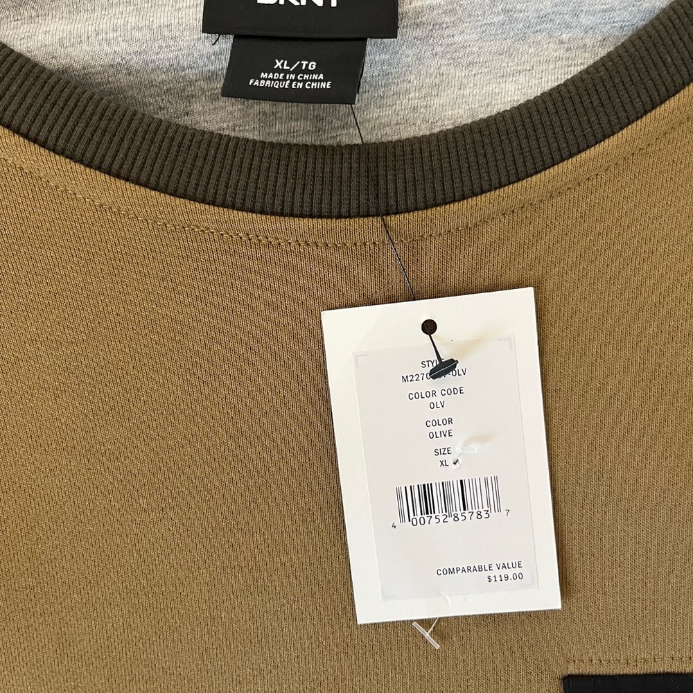 DKNY Men's Colorblock Sweater - Black and Brown - Picture 4 of 9
